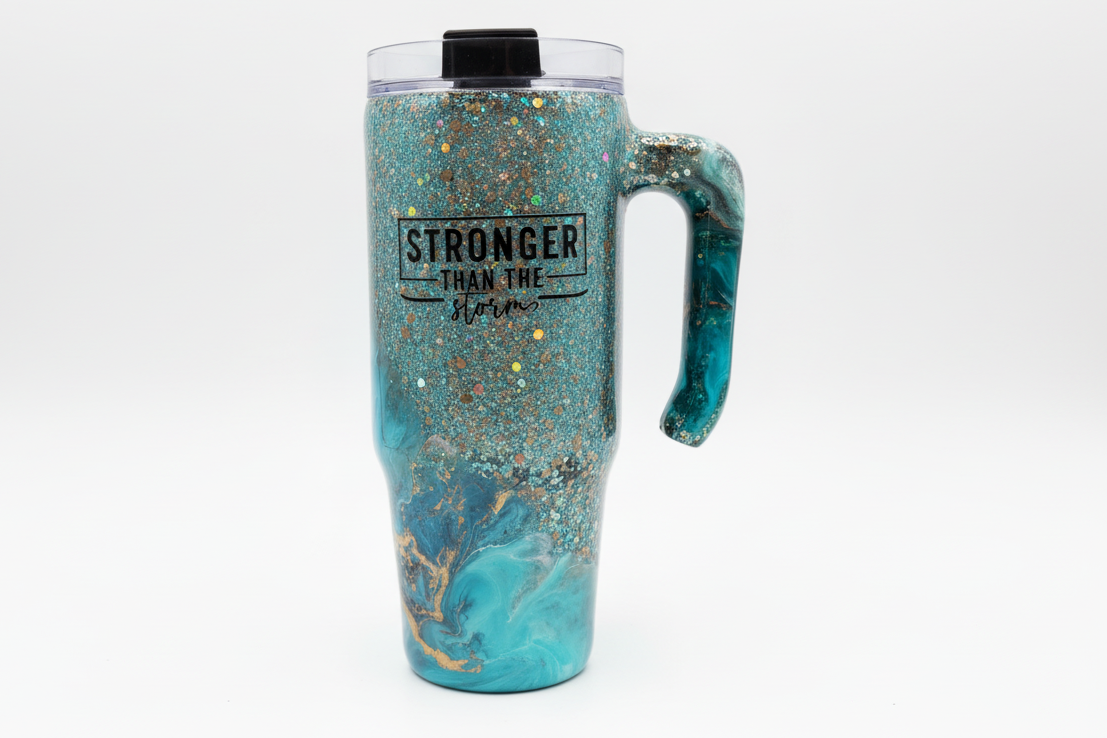 30 oz stainless steel tumbler with handle