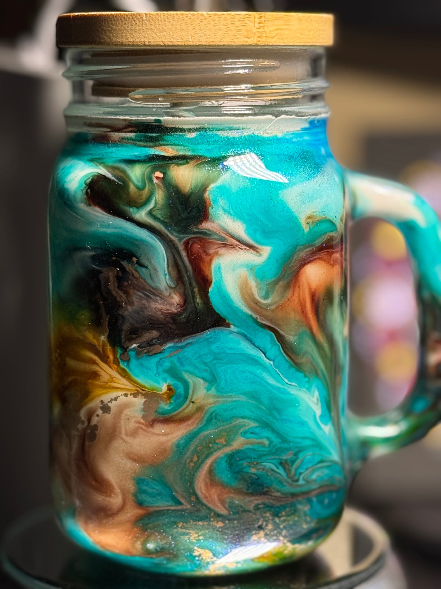 12 oz Glass Jar with Bamboo Lid