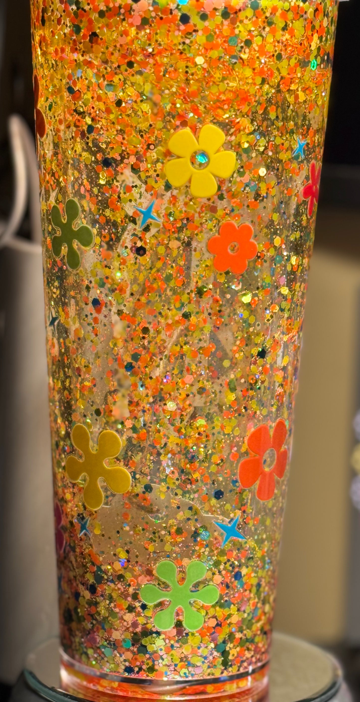24 oz Acrylic Snow Globe Tumbler