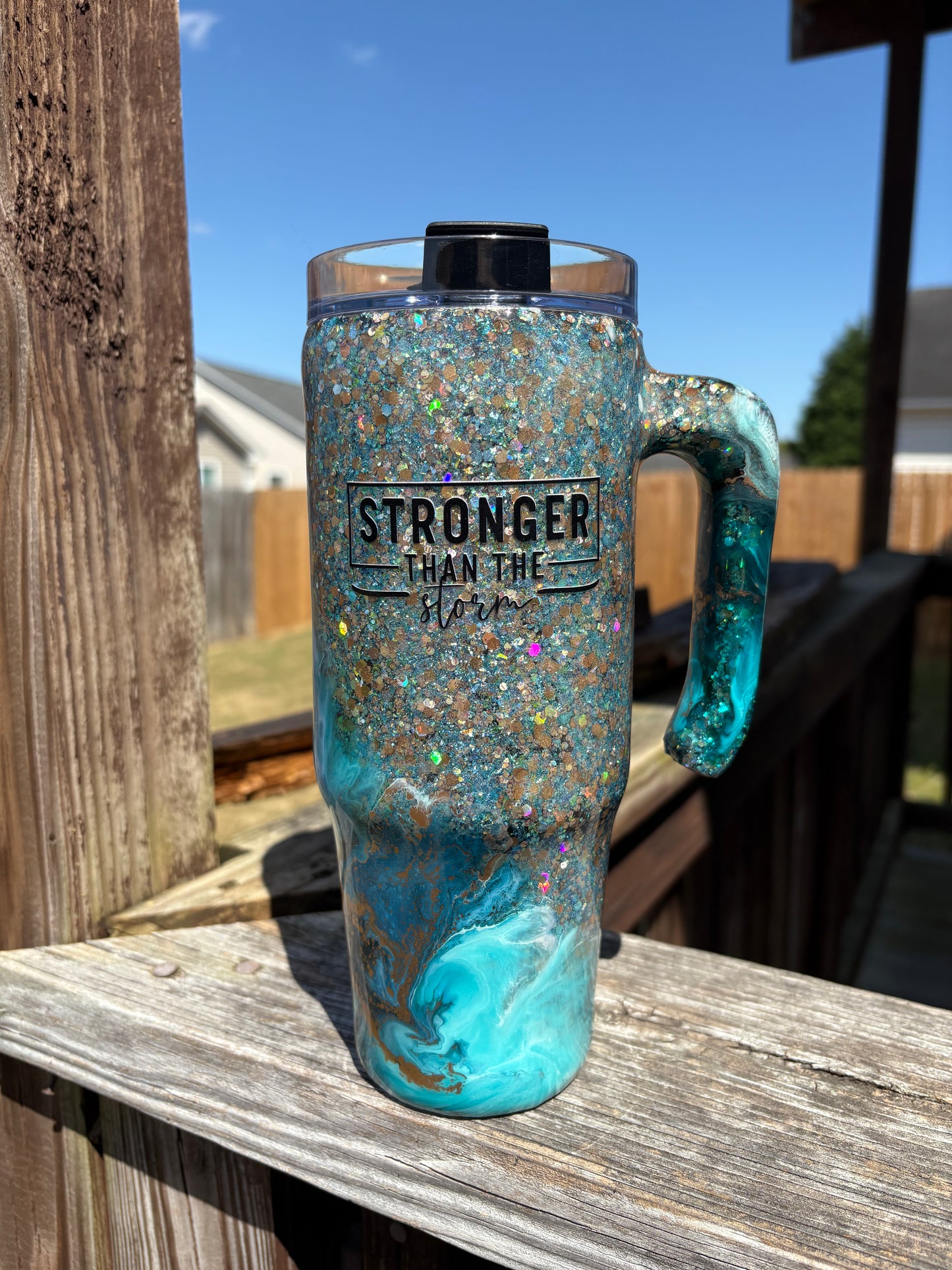 30 oz stainless steel tumbler with handle