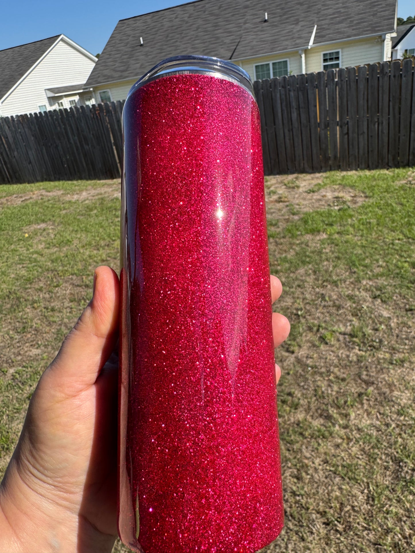 20 oz glitter base stainless steel tumbler