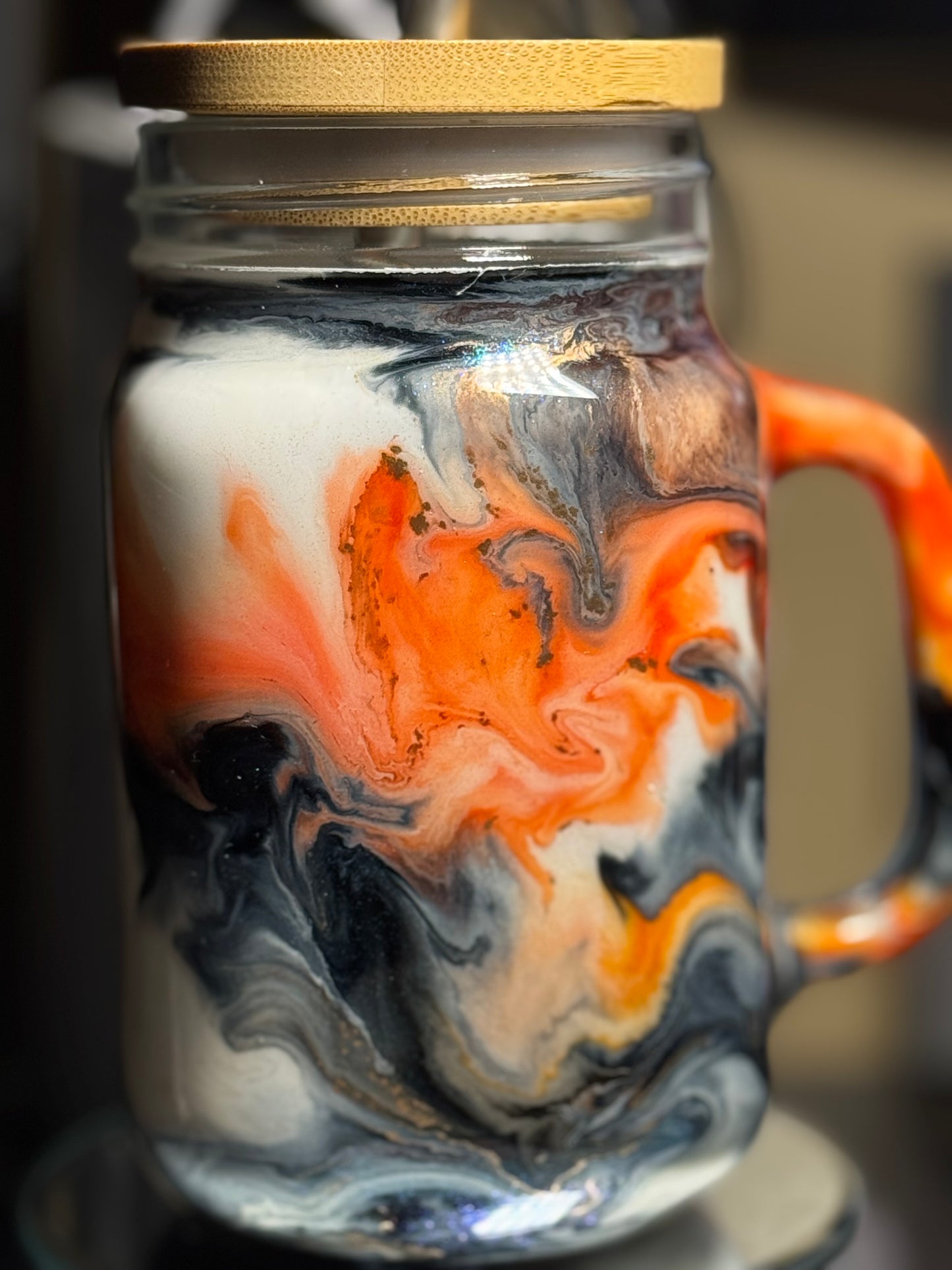 12 oz Glass Jar with Bamboo Lid