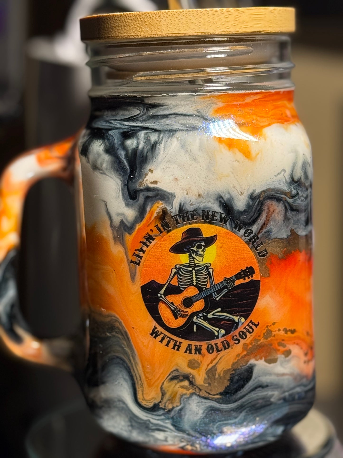 12 oz Glass Jar with Bamboo Lid