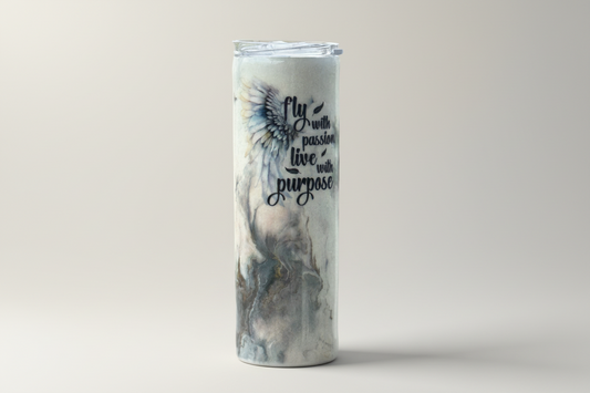20 oz Glow in the Dark Skinny stainless steel tumbler