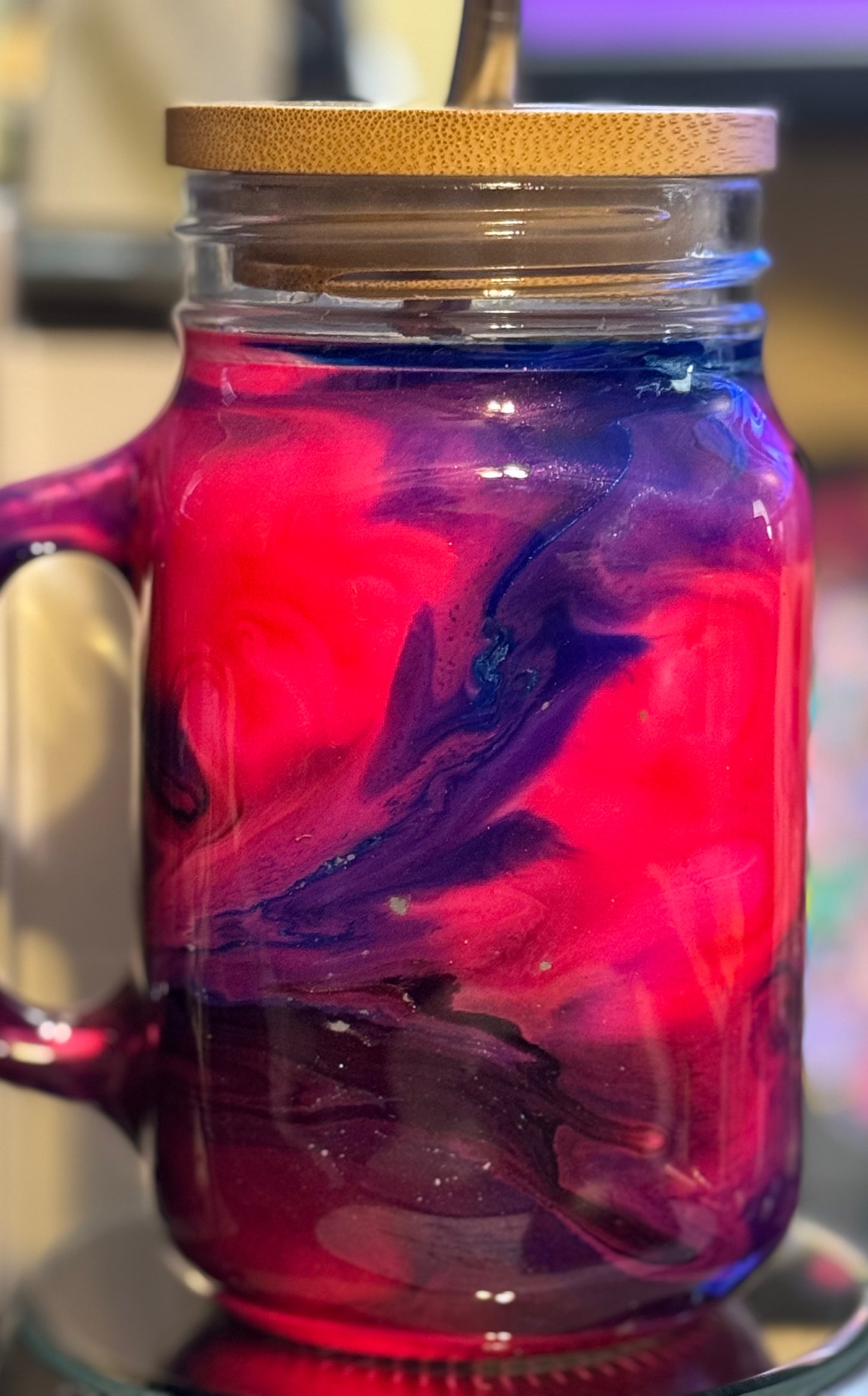 12 oz Glass Jar with bamboo lid