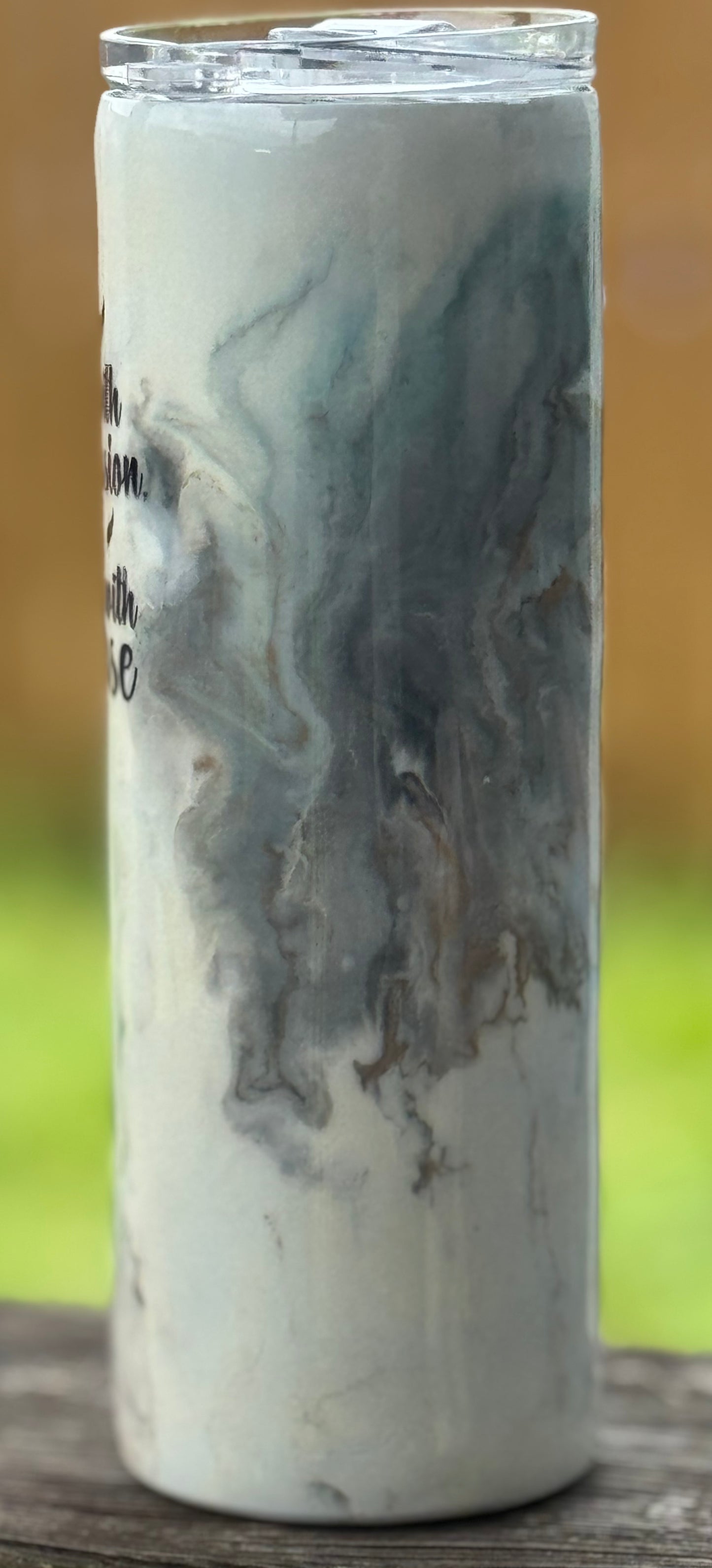 20 oz Glow in the Dark Skinny stainless steel tumbler