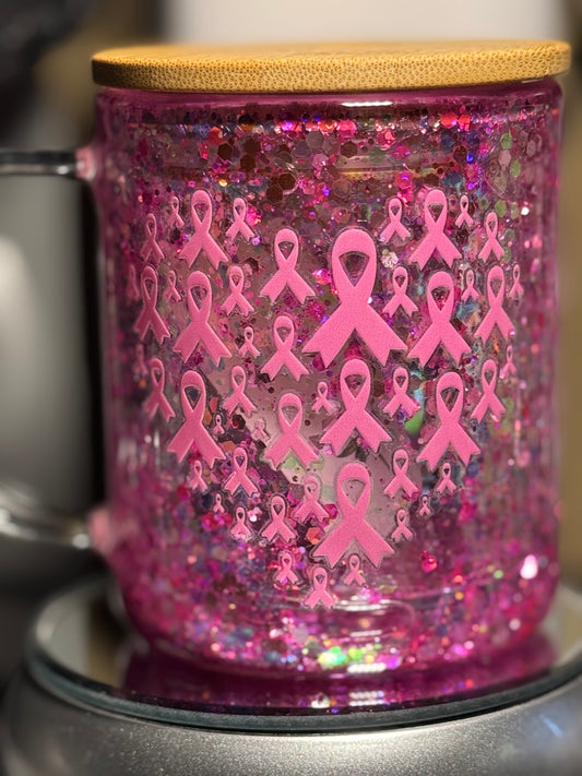 9oz Snow Globe Glass Mug