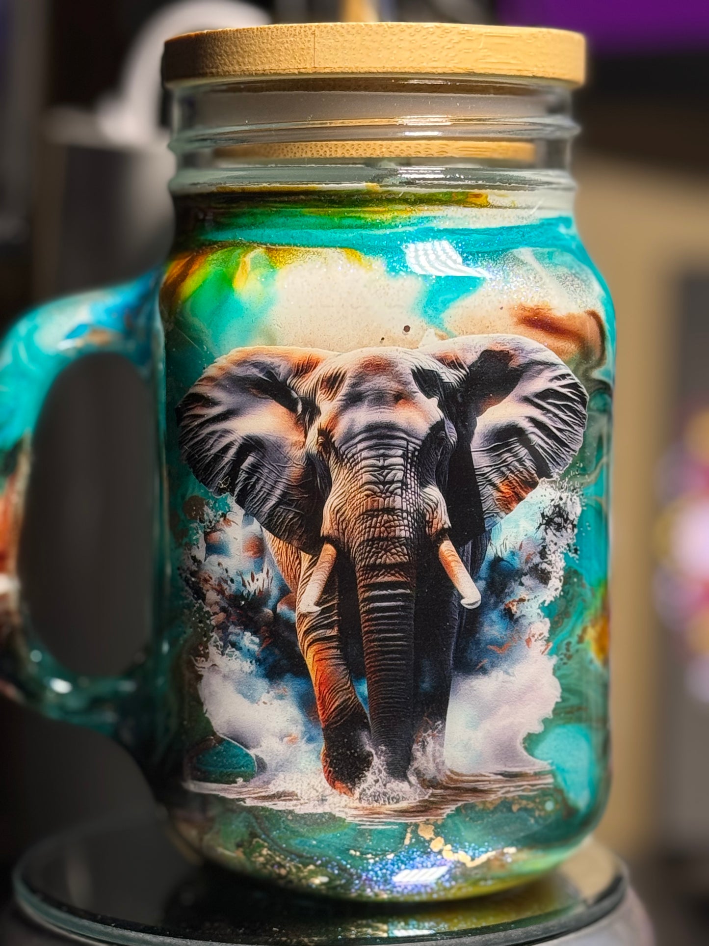 12 oz Glass Jar with Bamboo Lid