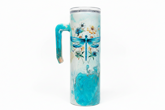 20 oz skinny with handle stainless steel tumbler