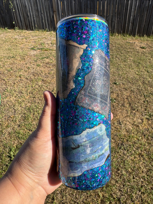 20 oz Vintage Galaxy Glitter Tumbler