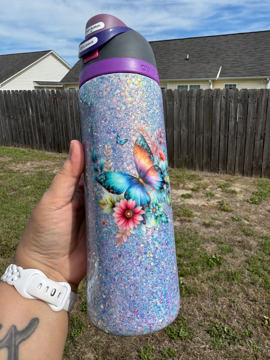 24 oz Glitter Owala Tumbler