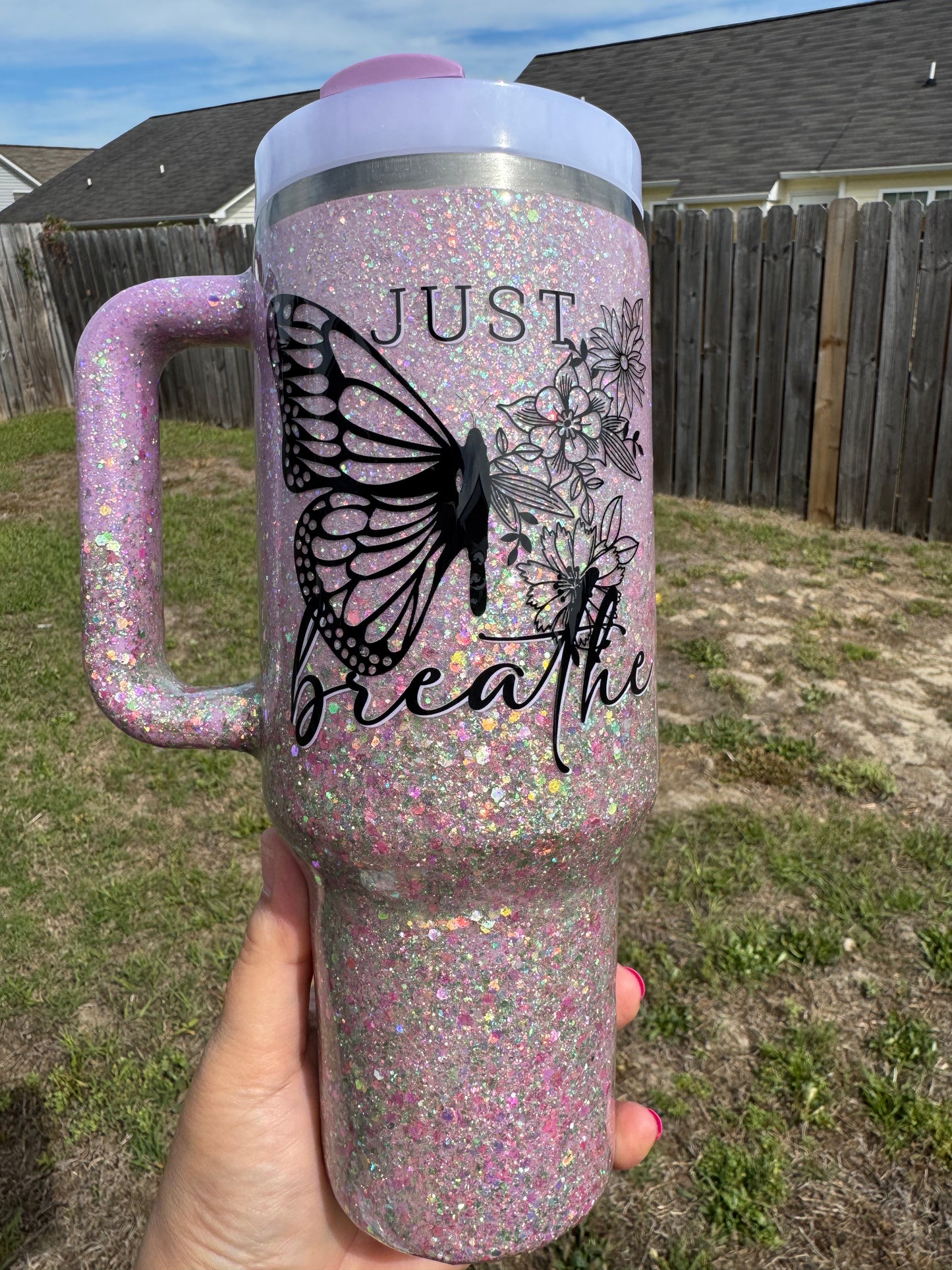 40 oz Glitter Stanley Tumbler