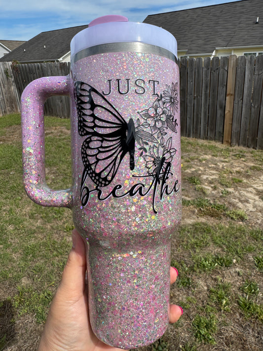 40 oz Glitter Stanley Tumbler