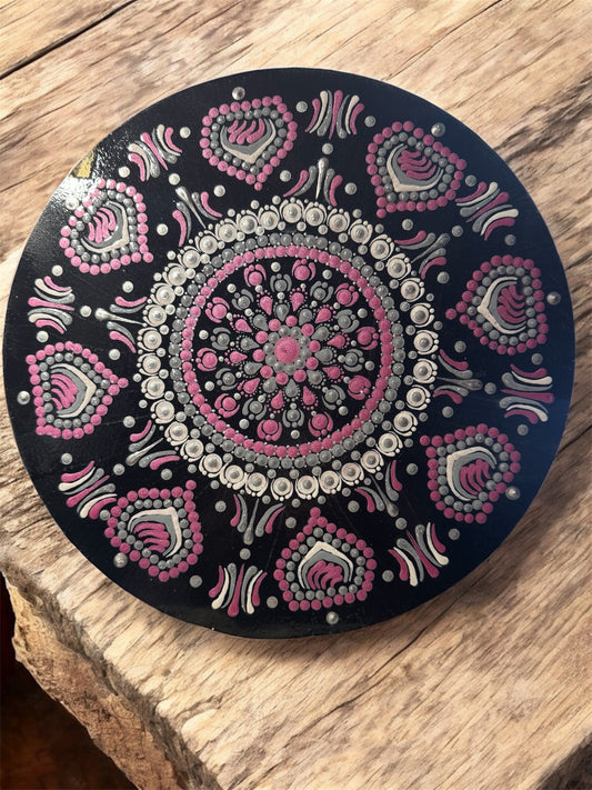 12 inches wood hand painted wall plaque