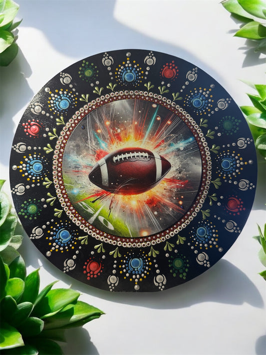 14 inches wood hand painted wall plaque