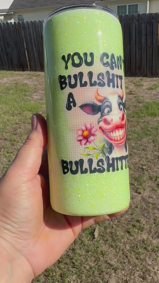 14 oz Glow in the Dark Glitter stainless steel tumbler